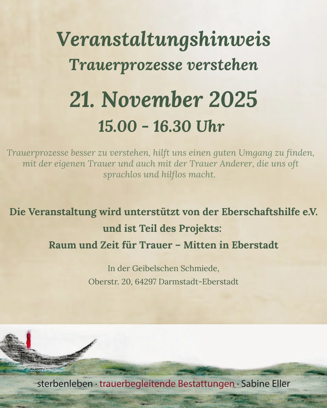 trauerprozesse-verstehen-veranstaltung-2025 Veranstaltungsplakat „Trauerprozesse verstehen“ für den 21. November 2025 in Darmstadt-Eberstadt.